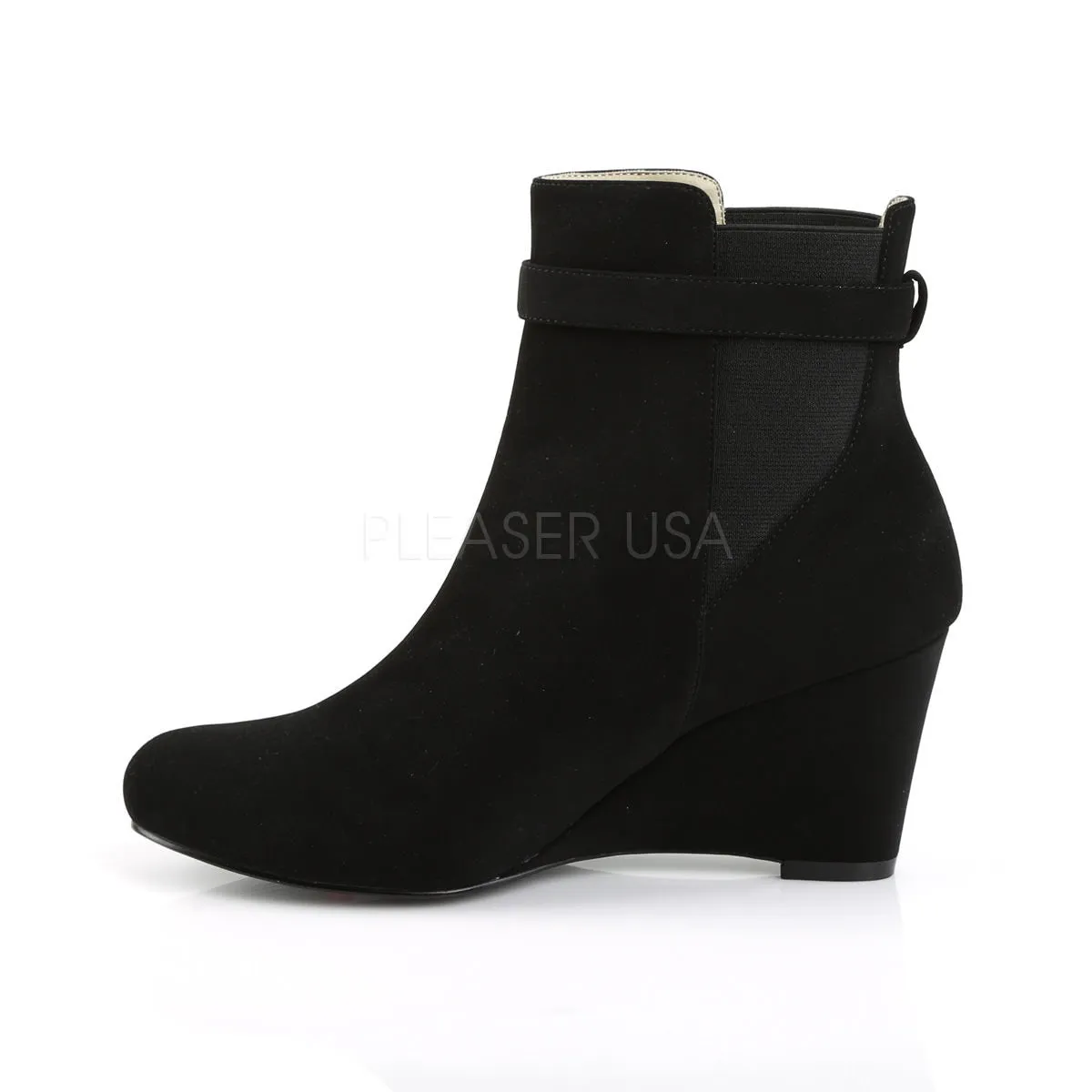 3 Inch Heel KIMBERLY-102 Black Nubuck Suede