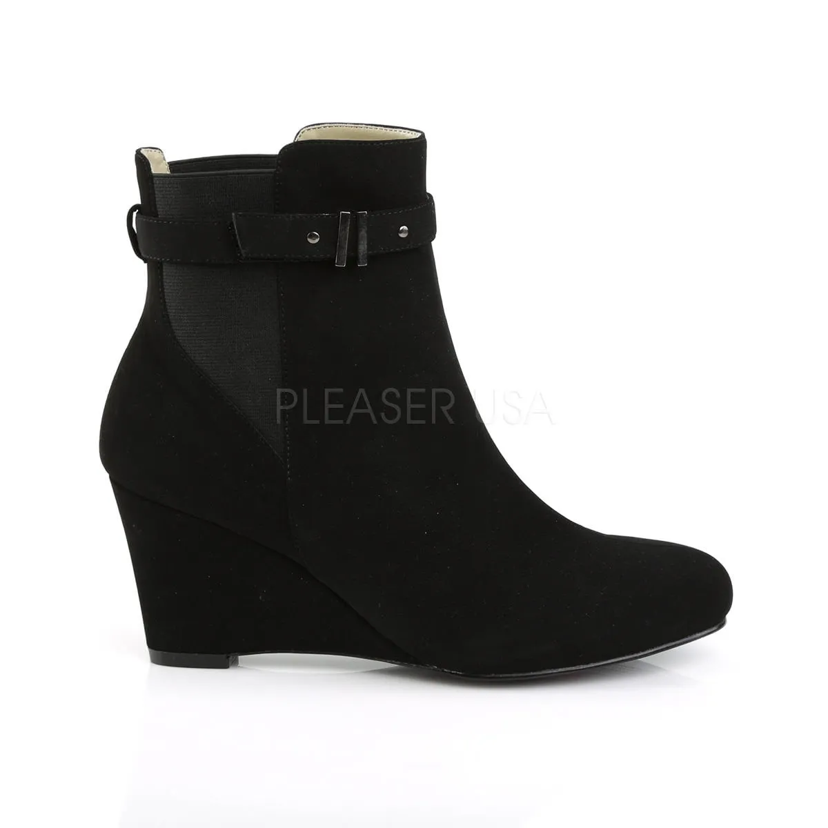 3 Inch Heel KIMBERLY-102 Black Nubuck Suede