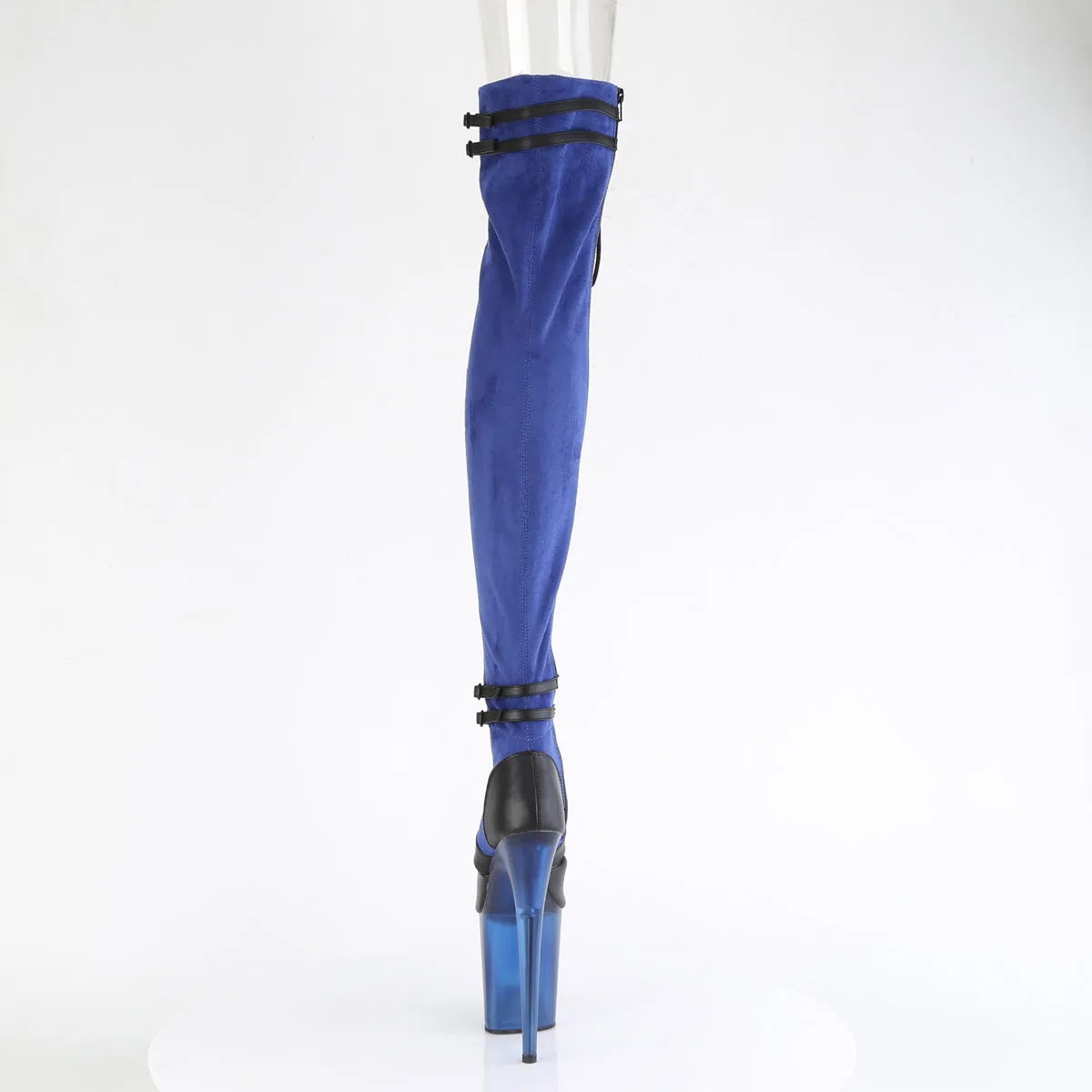 8 Inch Heel FLAMINGO-3027 Blue Suede