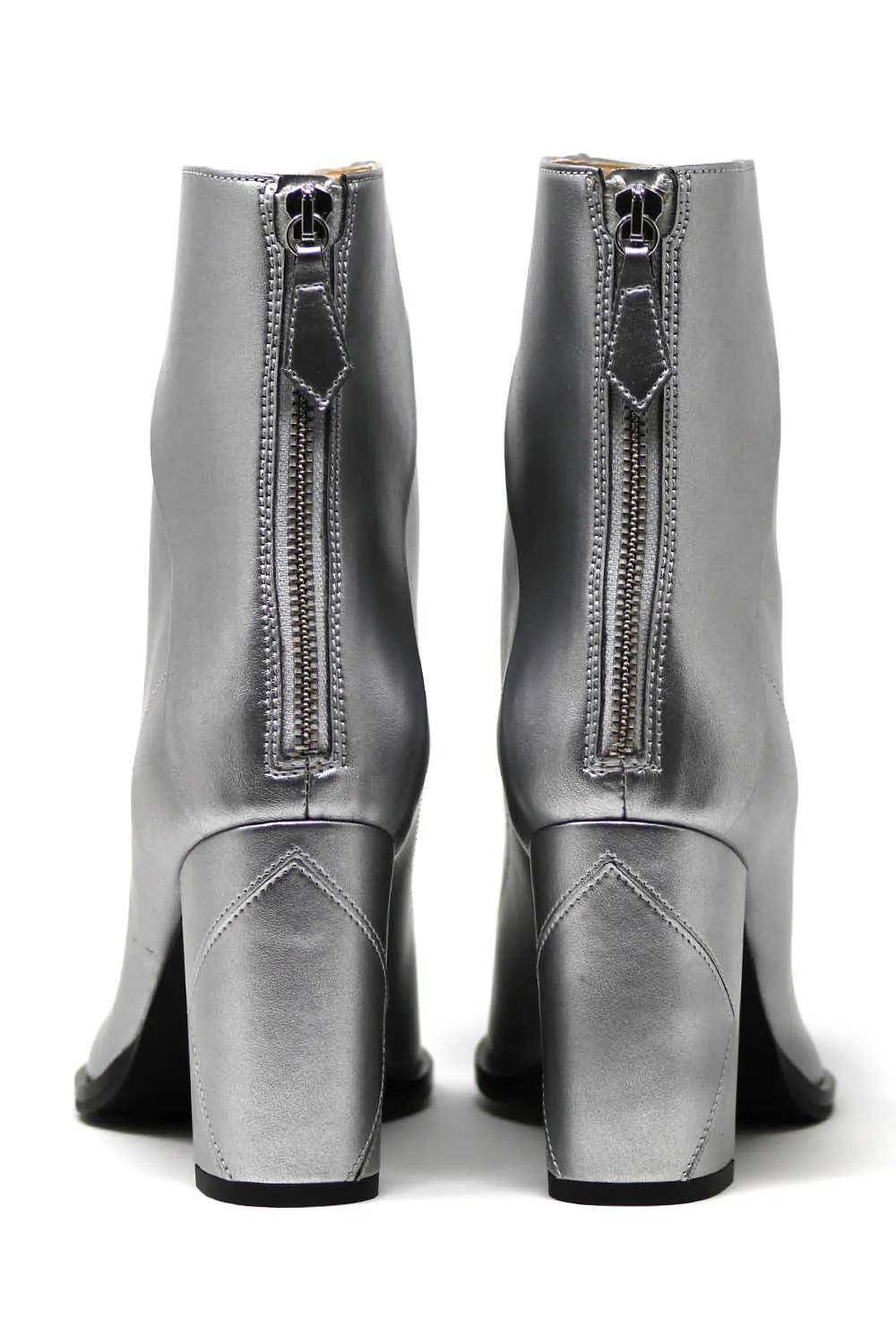 Almasi Silver Vegan Apple Leather Boots