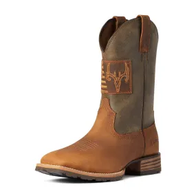 Ariat Hybrid Patriot Country Western Boot (Men) - Casper Brown