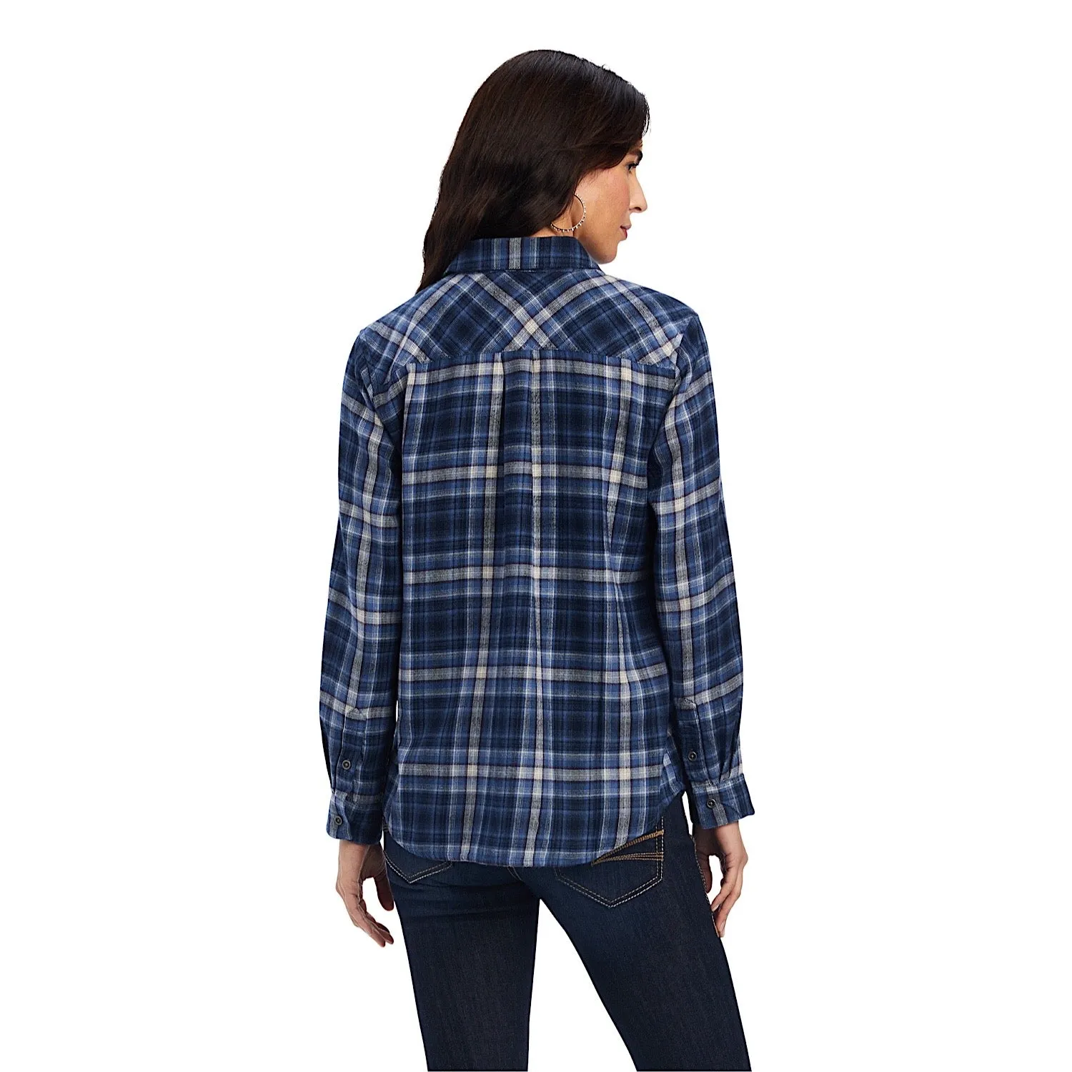 Ariat Womens REAL Billie Jean L/S Shirt Blue Skies Plaid