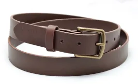 Belt 3 | unstitched narrow| choc | calf