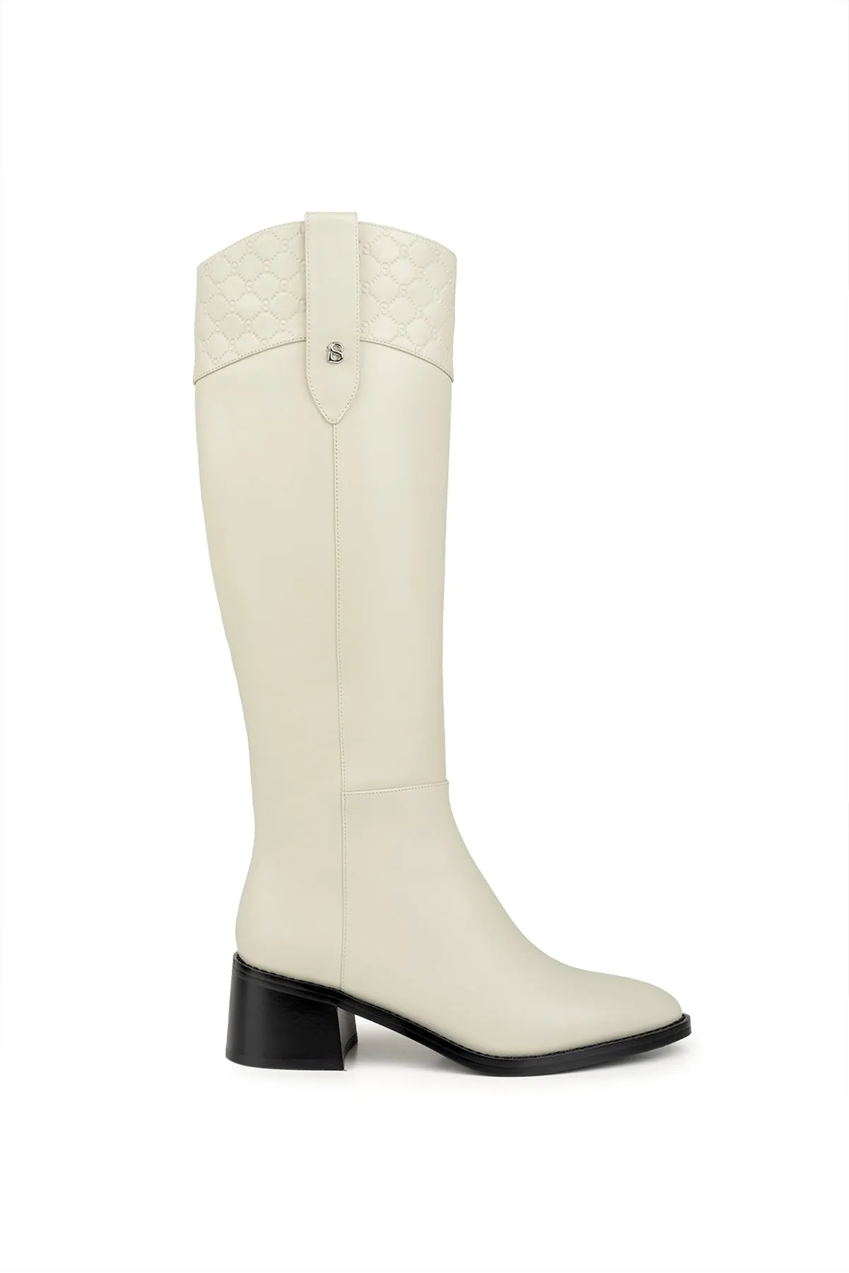 Beverly Long Boots - Bone