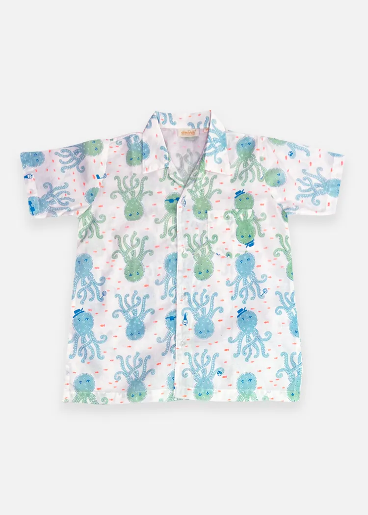 Boys Printed Shirt - Octopus