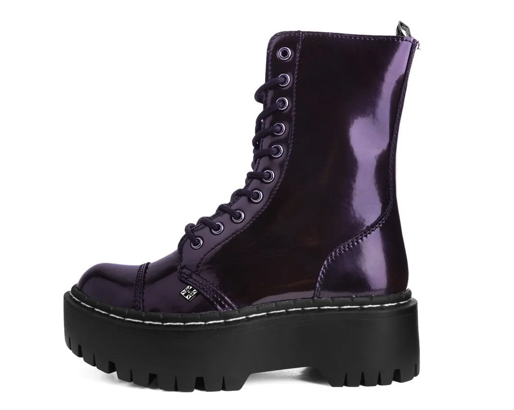 Burgundy Rub-Off 10-Eye Double Decker Boot