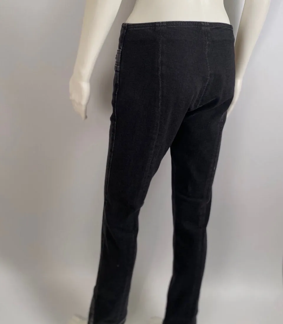 Chanel 2016 Paris-Rome Metiers D’ Art Runway Skinny Black Denim Jeans Pants FR 38 US 4