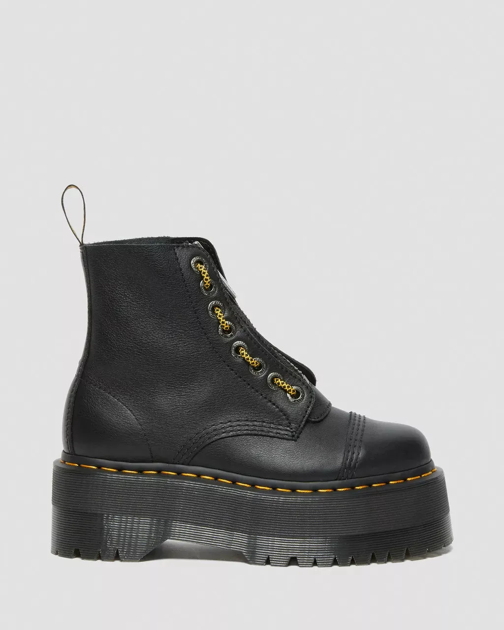 Doc Martens Women's SINCLAIR MAX PISA LEATHER PLATFORM BOOTS (Black)