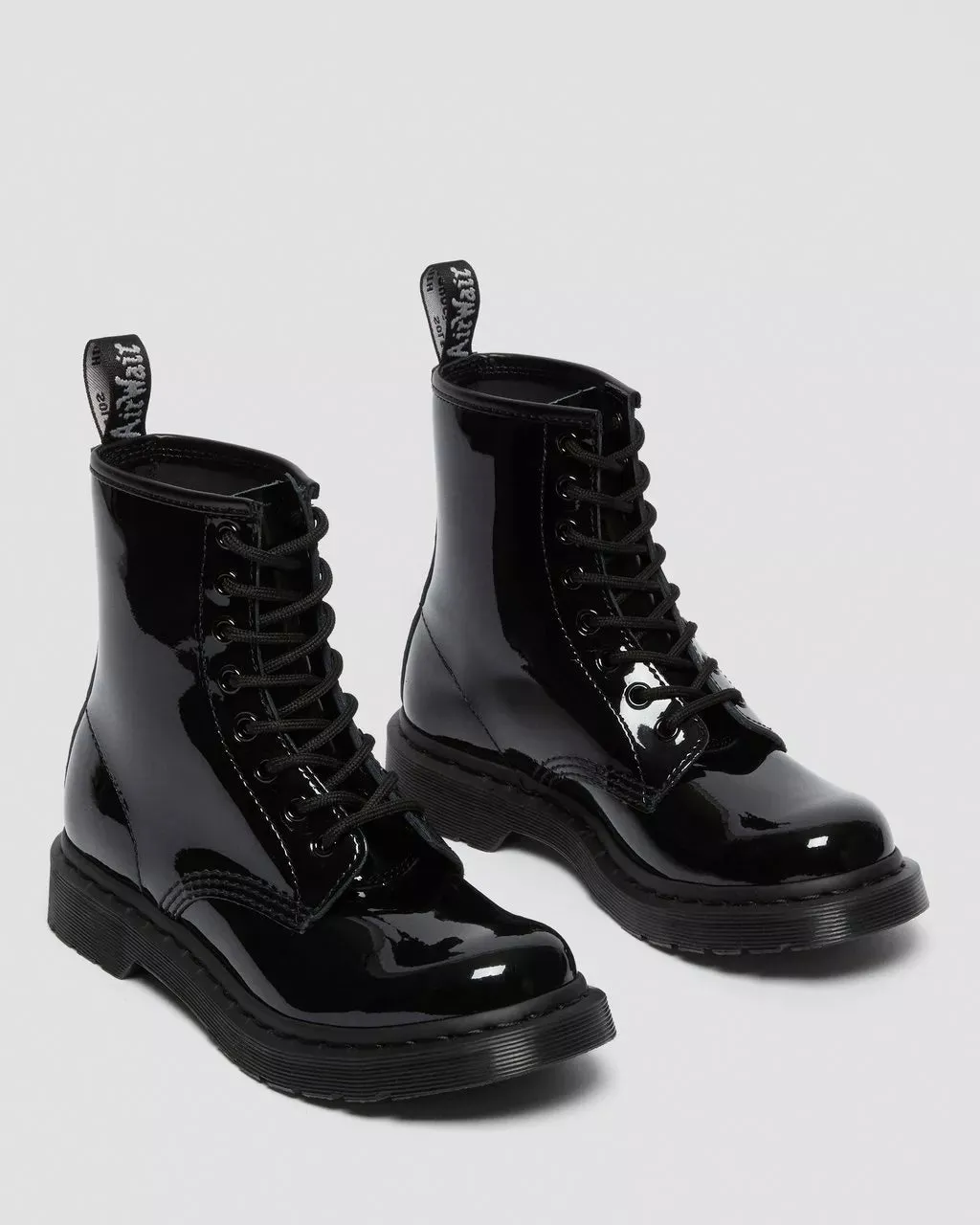 Dr Martens UNISEX 1460 MONO PATENT LEATHER ANKLE BOOTS (BLACK PATENT LAMPER)