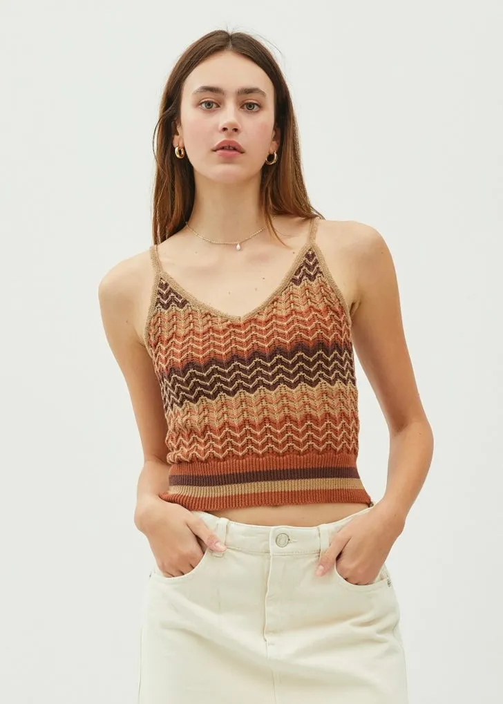 FINAL SALE - Zig Zag Crochet Tanks - 2 Colors!