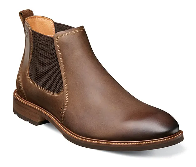 Mens Florsheim Lodge Leather Gore Boot - Brown Crazy Horse Style