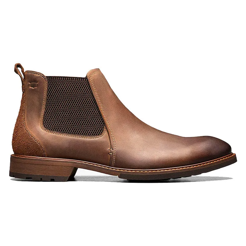 Mens Florsheim Lodge Leather Gore Boot - Brown Crazy Horse Style