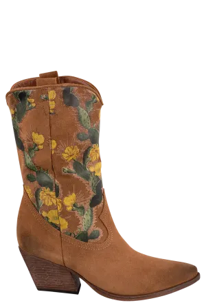 Golo Women's Leather Cactus Suede Cowgirl Boots