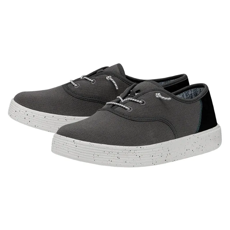 Hey Dude Mens Conway Sport Mesh Sneakers in Charcoal Gray - Lightweight and Breathable Footwear for Active Lifestyle