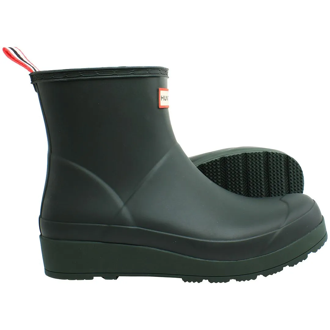 Hunter Play Short Womens Green Wellies Boots