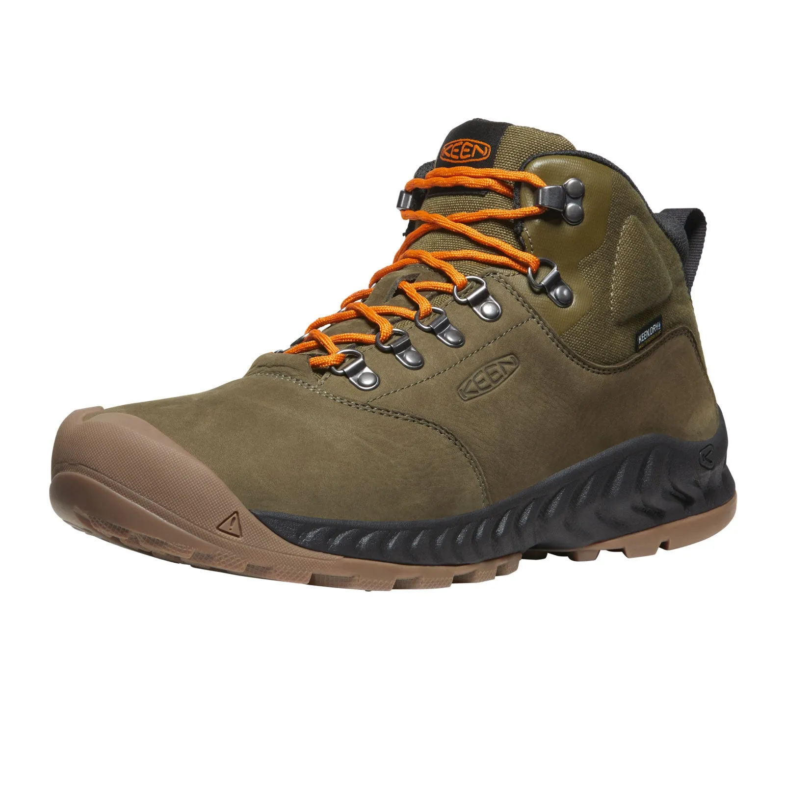 Keen NXIS Explorer Mid Waterproof Boot (Men) - Dark Olive/Black