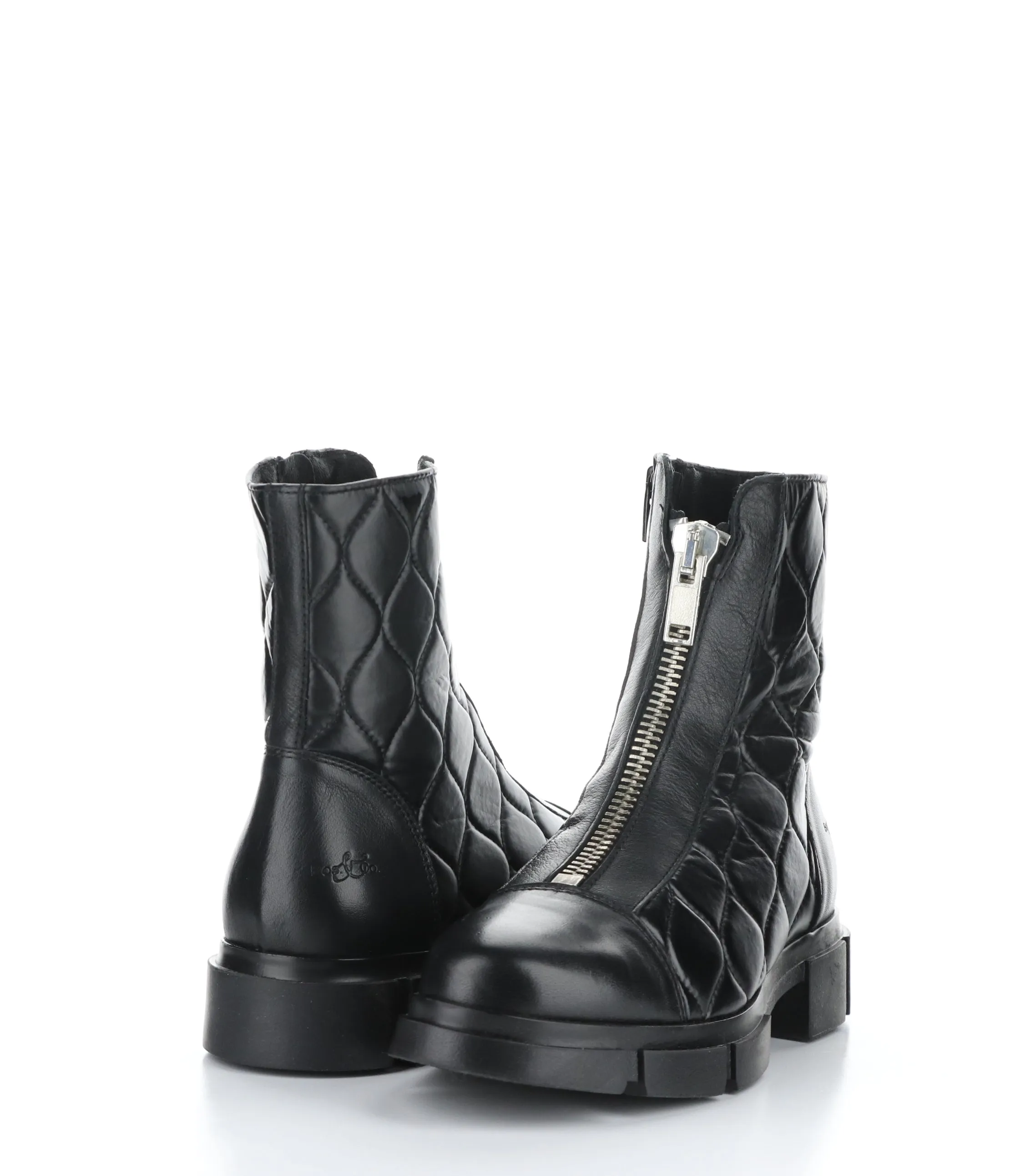 LANE BLACK Round Toe Boots