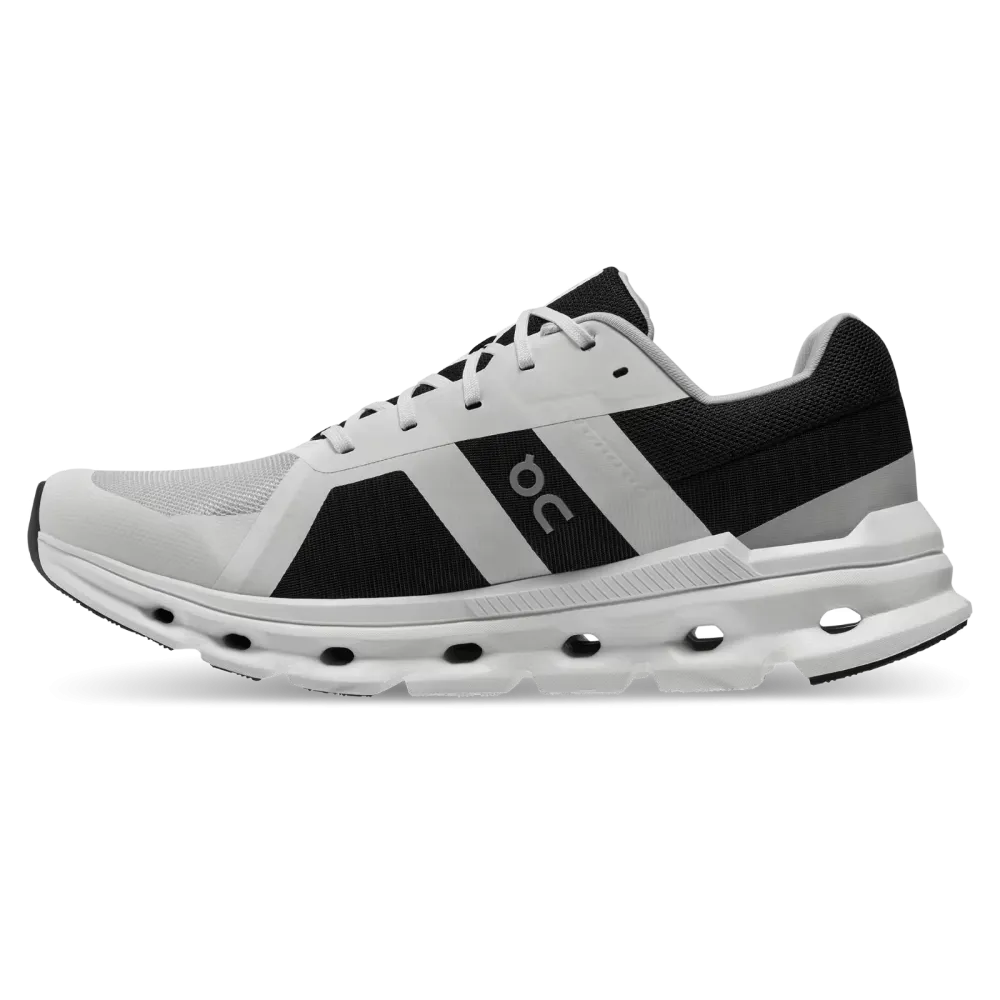 Mens On Running Cloudrunner Sneakers - Glacier / Black - Lightweight, Comfortable, and Supportive Running Shoes