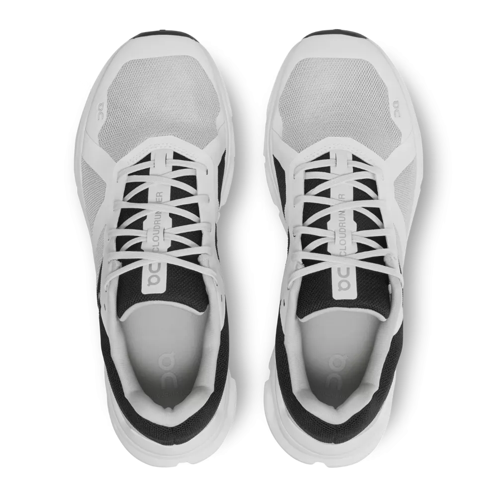 Mens On Running Cloudrunner Sneakers - Glacier / Black - Lightweight, Comfortable, and Supportive Running Shoes