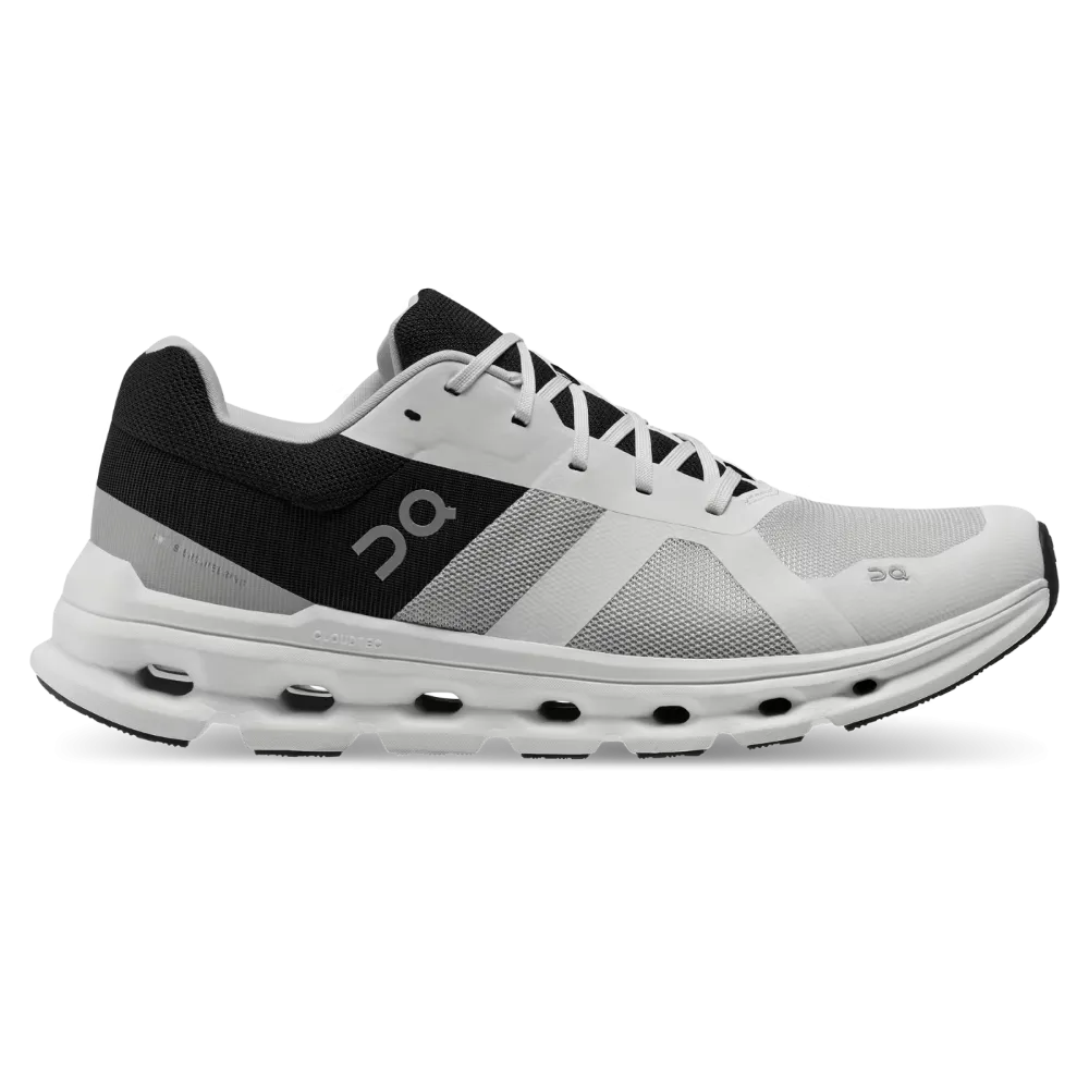 Mens On Running Cloudrunner Sneakers - Glacier / Black - Lightweight, Comfortable, and Supportive Running Shoes