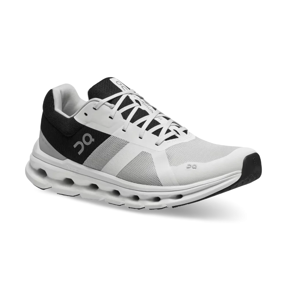 Mens On Running Cloudrunner Sneakers - Glacier / Black - Lightweight, Comfortable, and Supportive Running Shoes