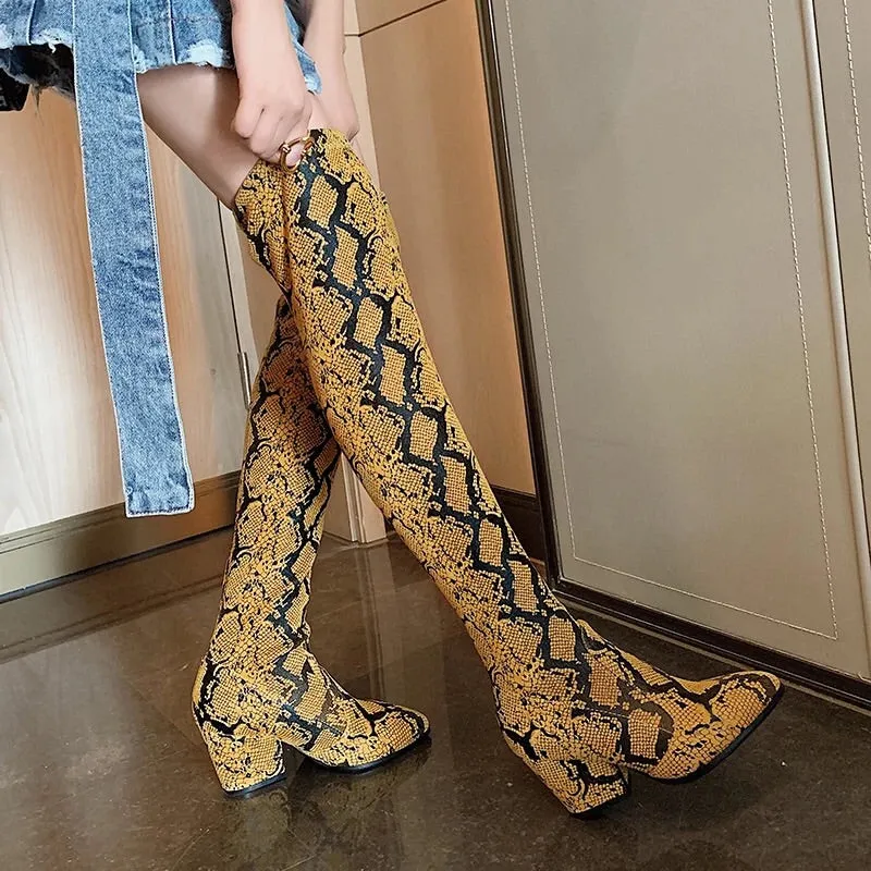 Oyu Snakeskin Boots