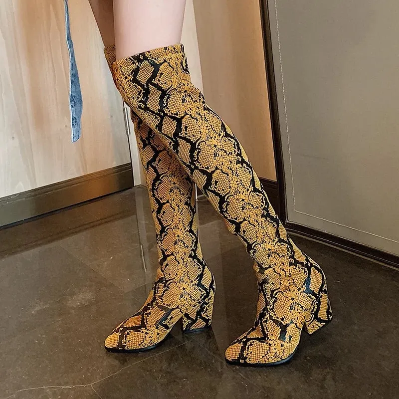 Oyu Snakeskin Boots