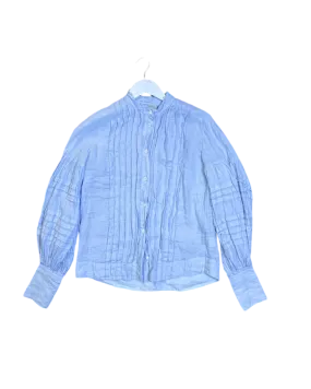 Size 0 (6) - Lee Mathews Pleated Linen Shirt