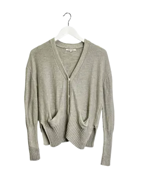 Size M - Lee Mathews Grey Linen Knit Cardigan