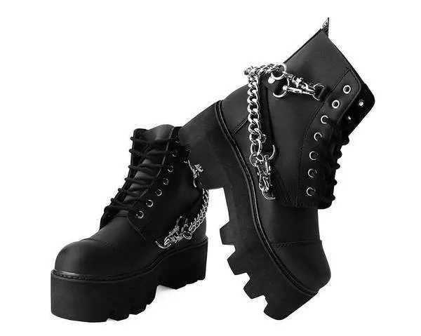 TUK A9752 Black 7-Eye Chain & Strap Dino Lug Boot