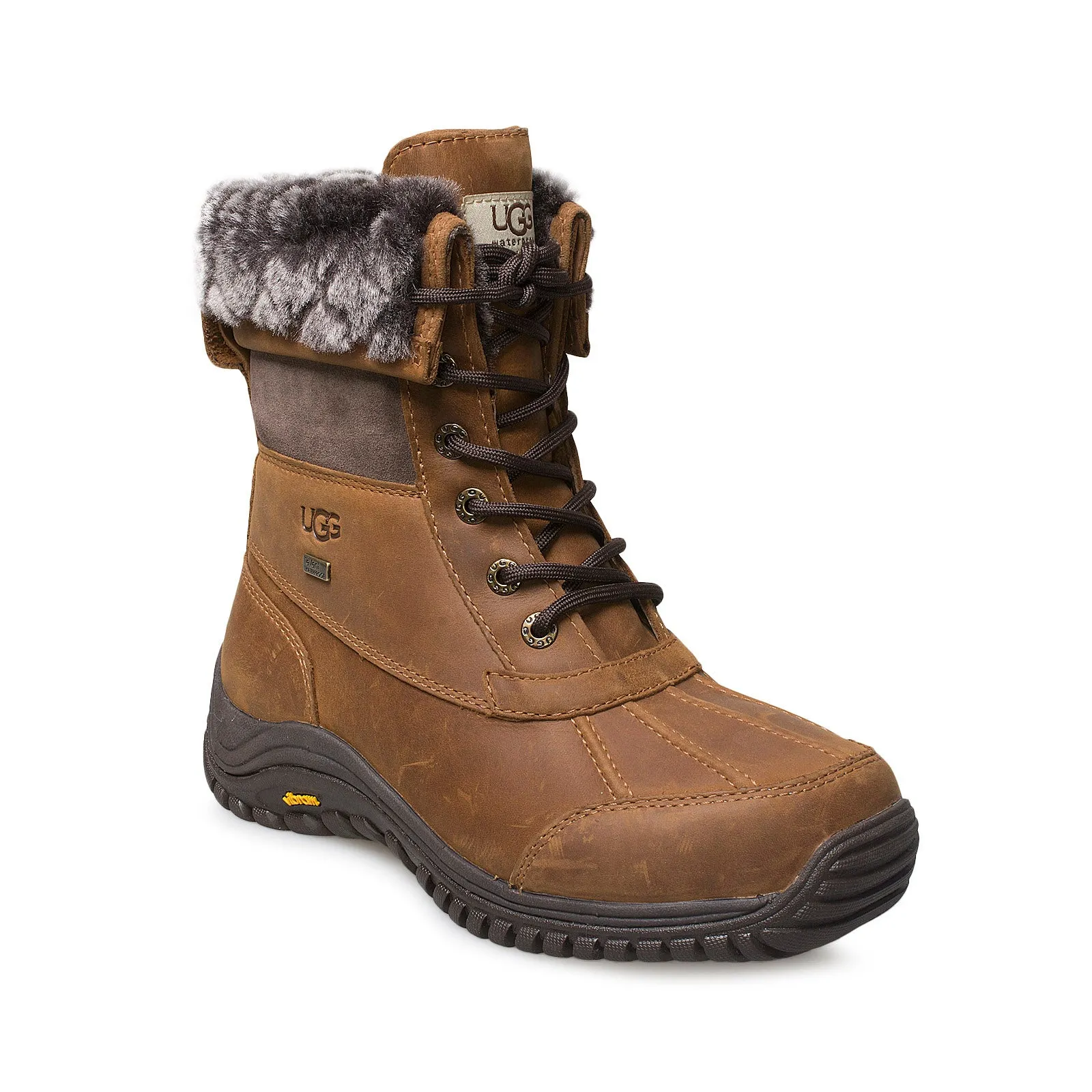 Womens UGG Adirondack II Luxe Quilted Boots in Friar Brown